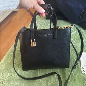 Marc Jacobs Black Crossbody Bag with Gold Accents
